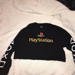 🌸Cropped Longsleeve Playstation Shirt